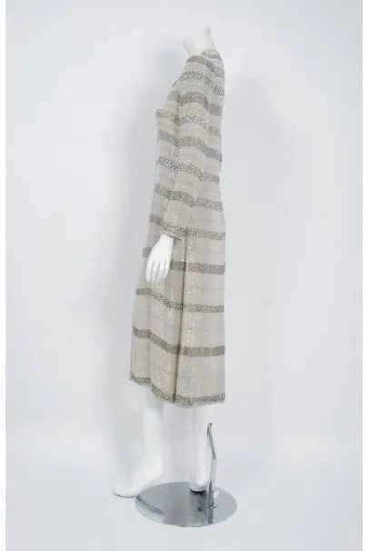 1976 Chanel Haute-Couture Rare Beaded Lesage Silk Jacket & Pleated Dress Skirt