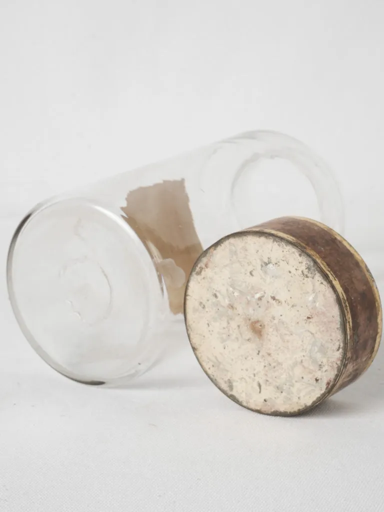 19th-century glass apothecary jar "Pimpinella Anisum" - 10¾"