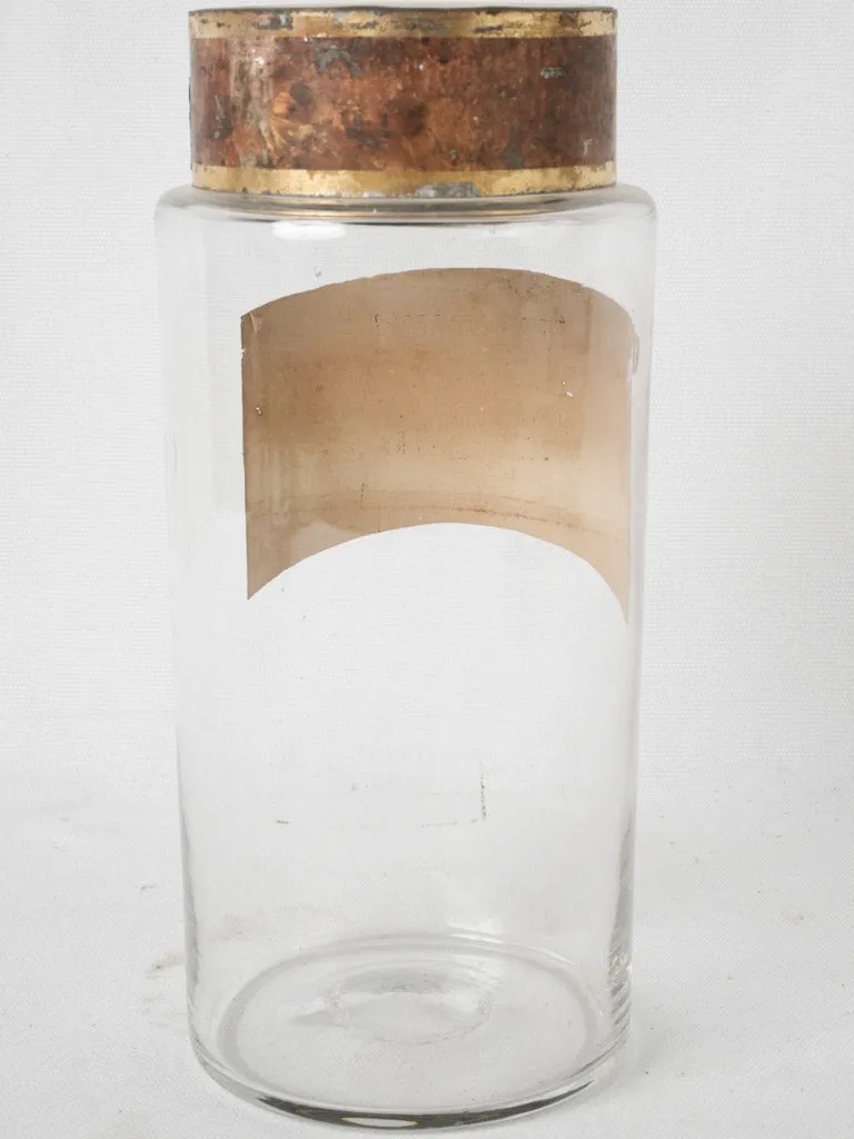 19th-century glass apothecary jar "Pimpinella Anisum" - 10¾"