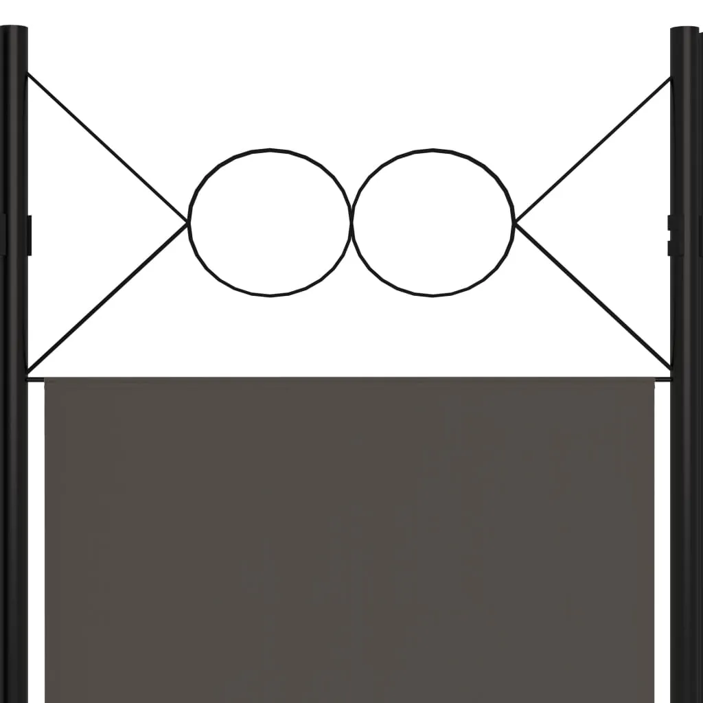 5-Panel Room Divider Anthracite 200x180 cm