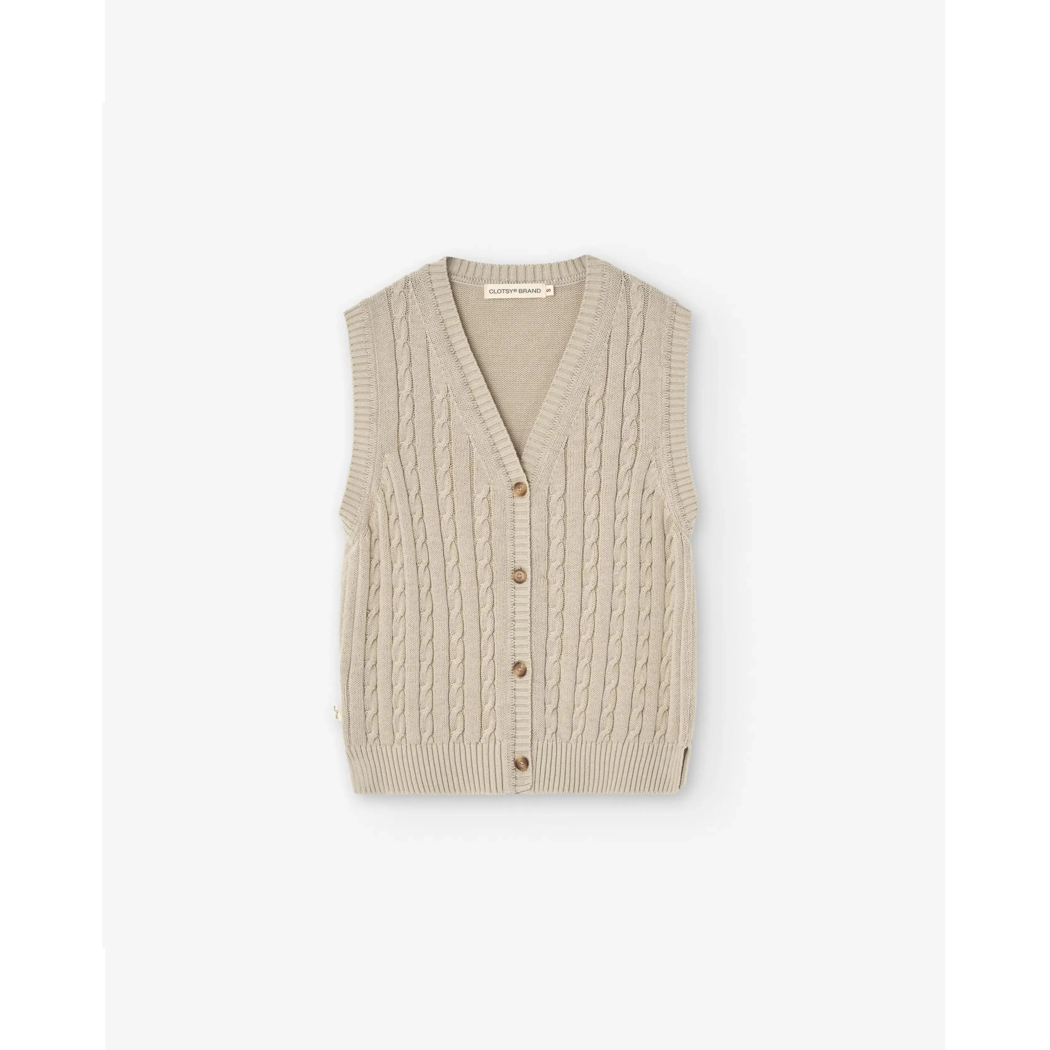 Alena Knitted Vest Beige
