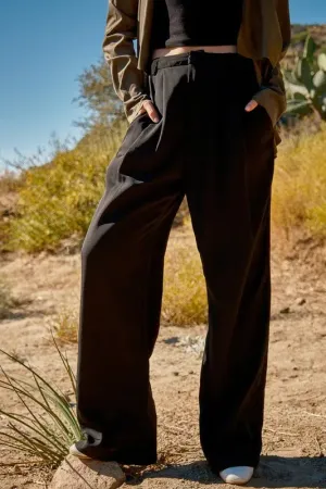 And The Why High Waist Front Pleat Wide Legs Pants