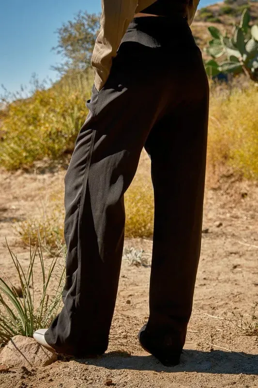 And The Why High Waist Front Pleat Wide Legs Pants