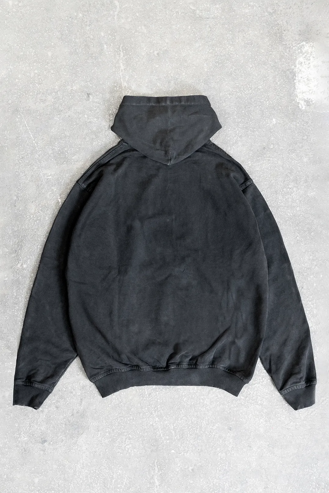 ANGST BLACK WASHED HOODIE