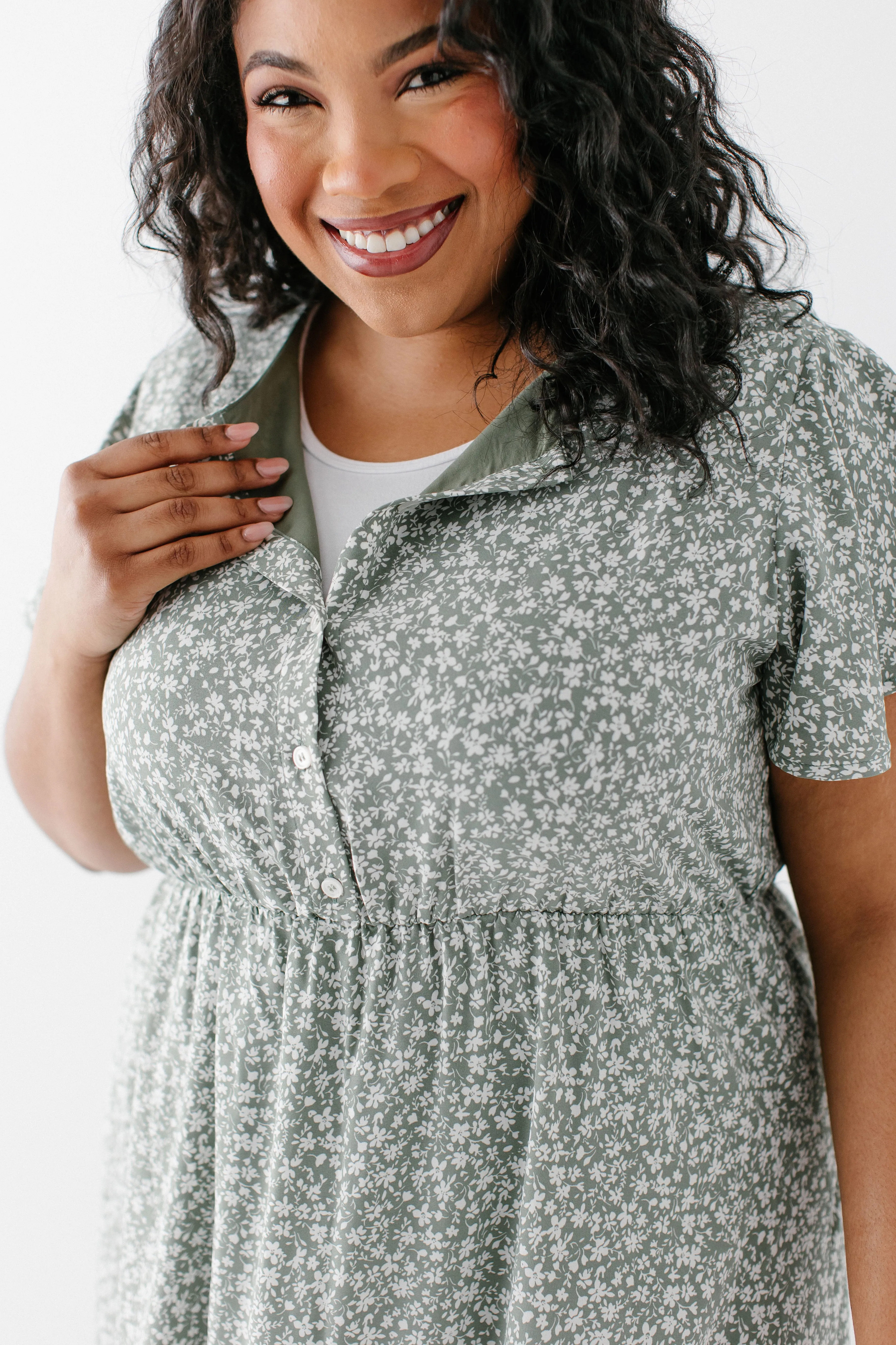 'Ashley' Nursing Friendly Floral Midi Dress