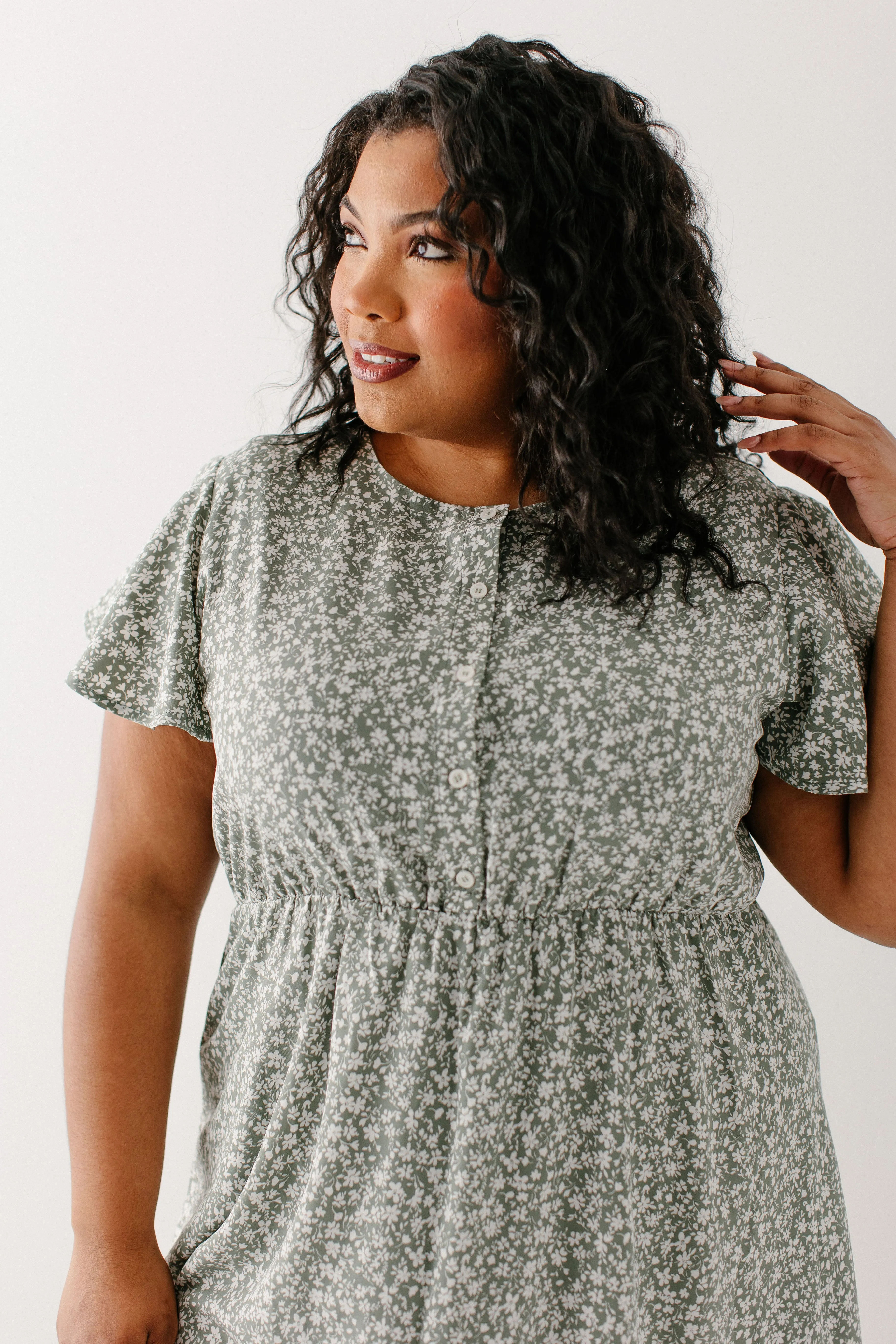 'Ashley' Nursing Friendly Floral Midi Dress