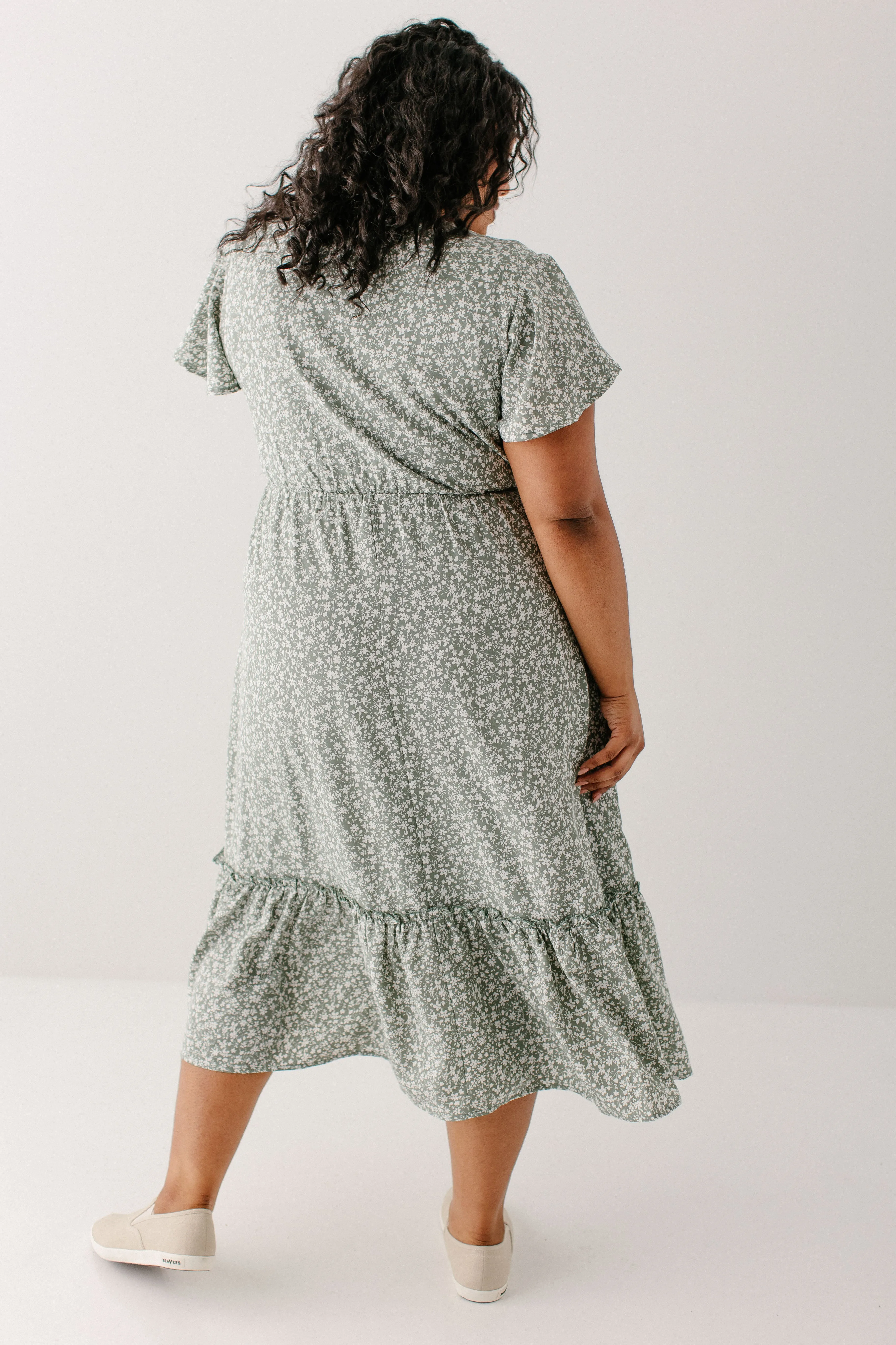 'Ashley' Nursing Friendly Floral Midi Dress