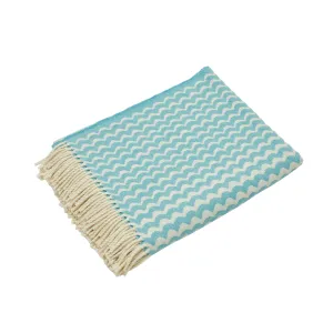 Blue Swell Recycled Wool Blanket