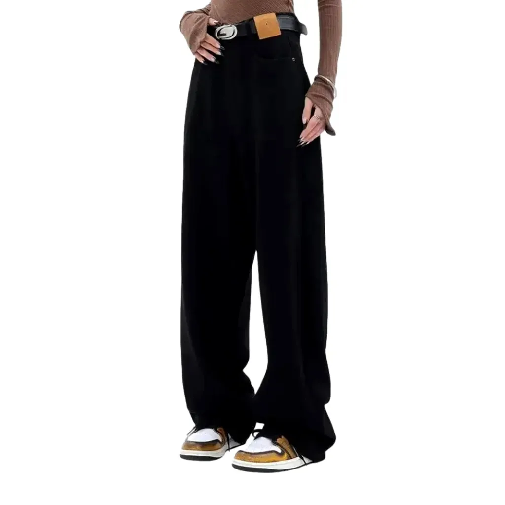 Boho high waist jeans for ladies