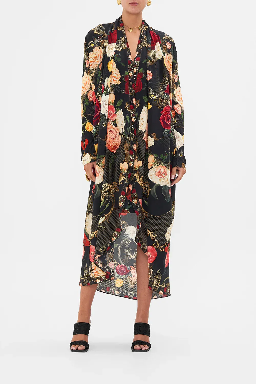 CAMILLA | Magic In The Manuscripts Long Casual Jacket With Pockets