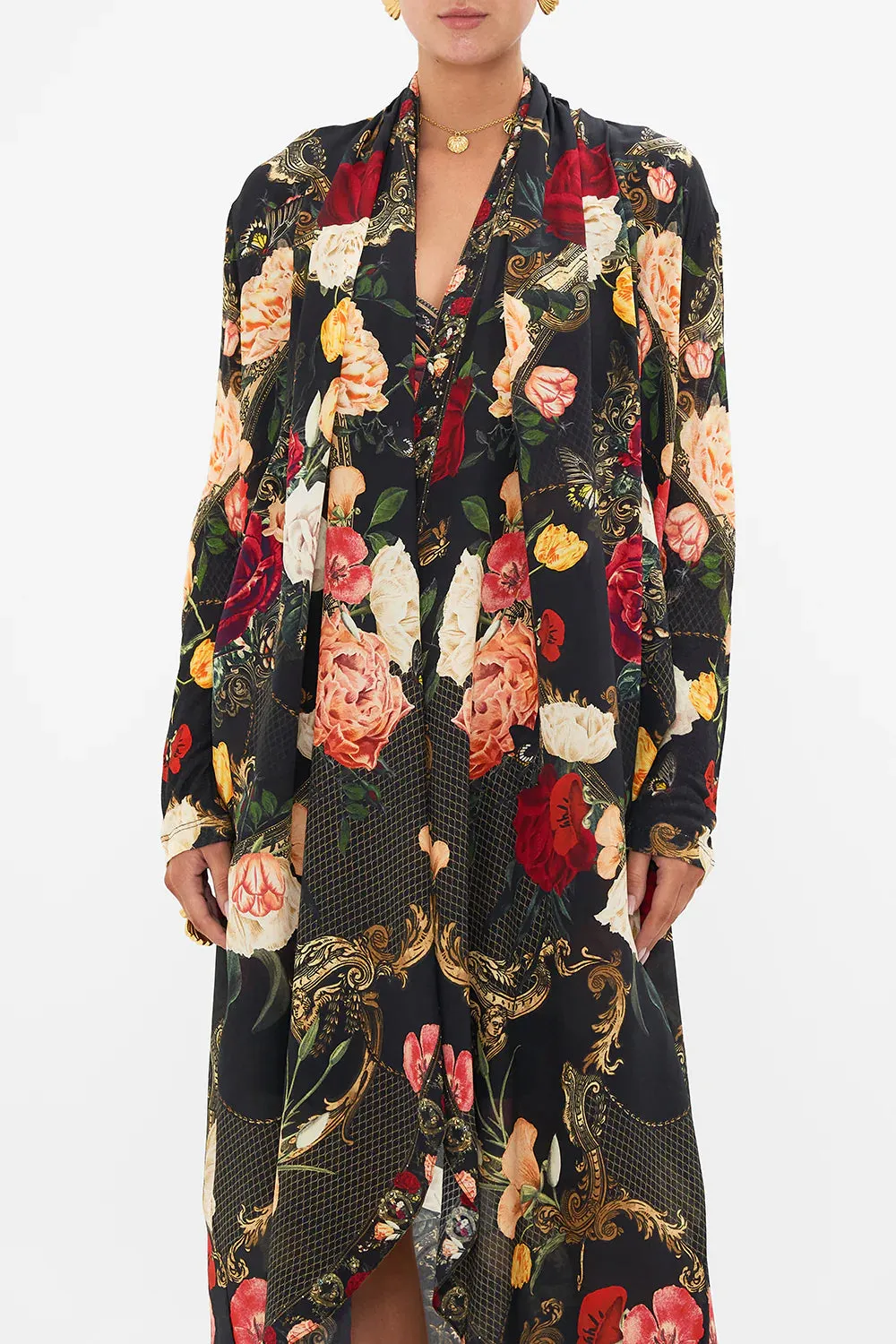 CAMILLA | Magic In The Manuscripts Long Casual Jacket With Pockets