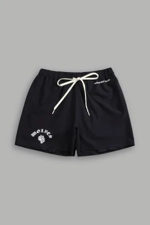Chopper Wolf Compression Shorts in Black
