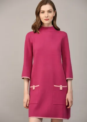 Faith Mockneck Sweater Dress- Berry