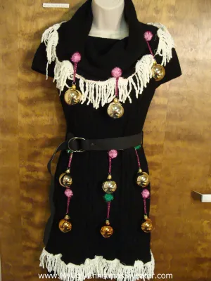 Festive and Funny Ugly Christmas Sweater Party Dress Size S