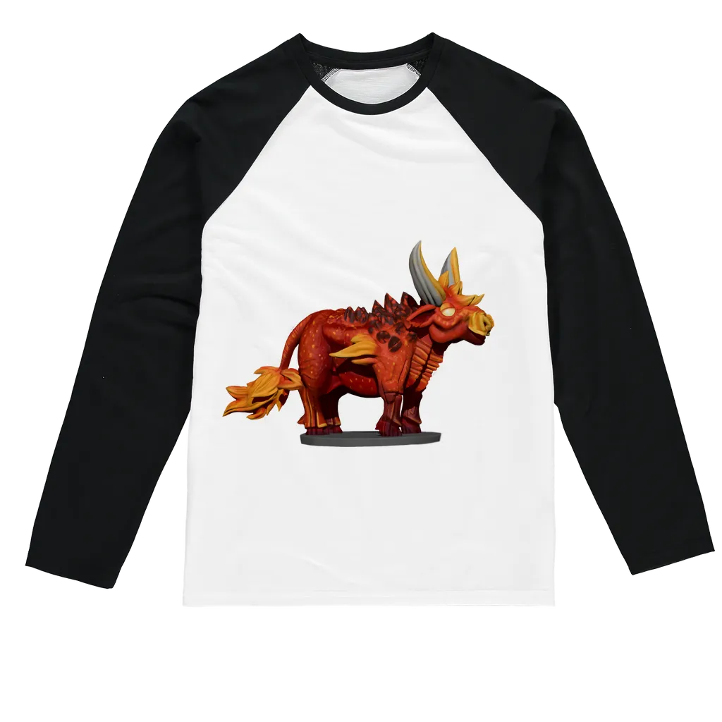 Fire Bull Sublimation Baseball Long Sleeve T-Shirt