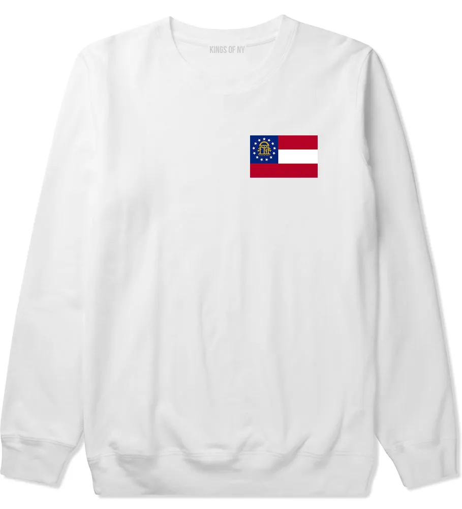 Georgia State Flag GA Chest Mens Crewneck Sweatshirt