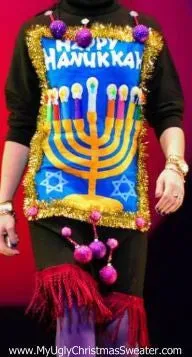 Hanukkah Sweater Dress
