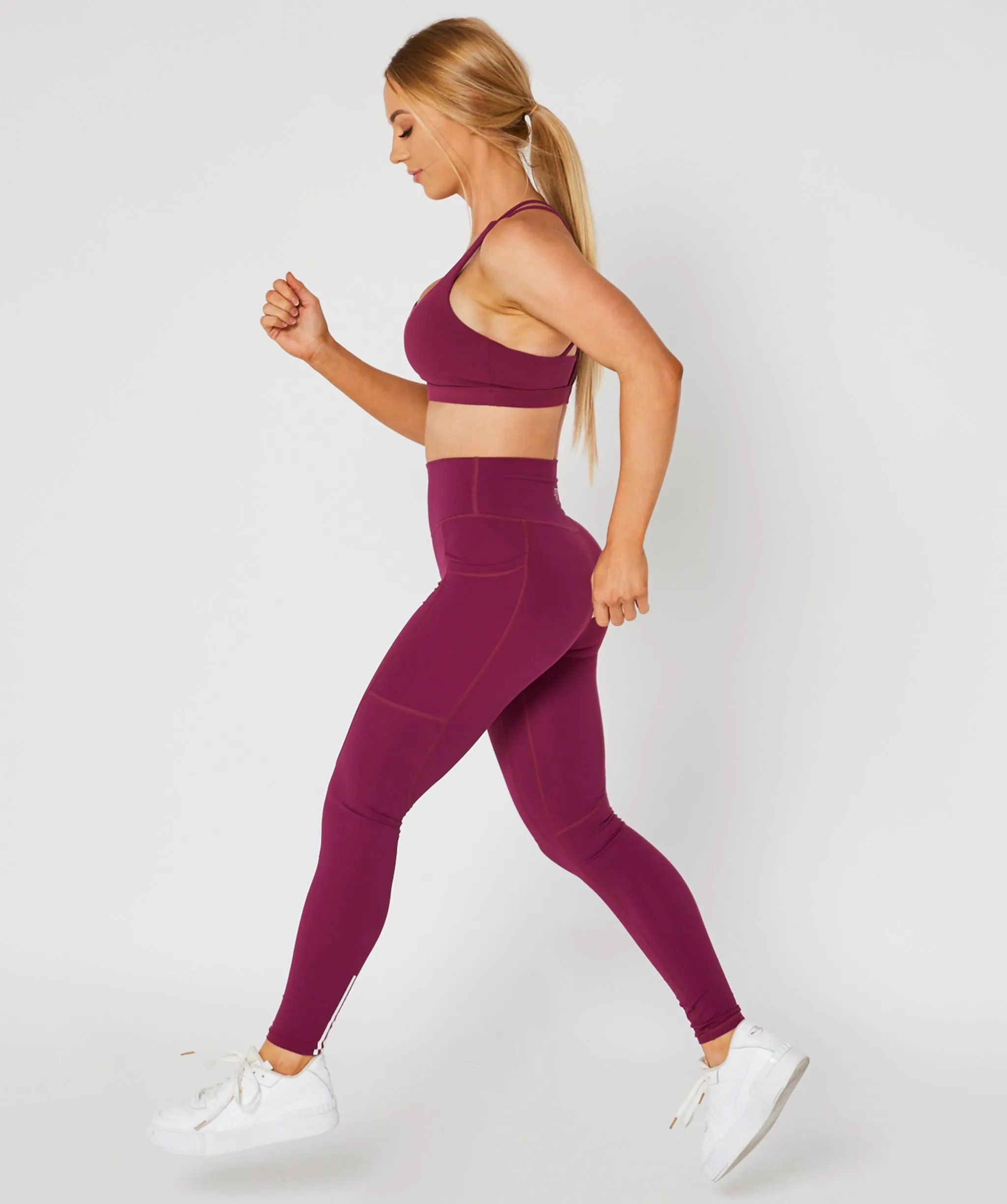 Hype Pocket Full Length Leggings Berry