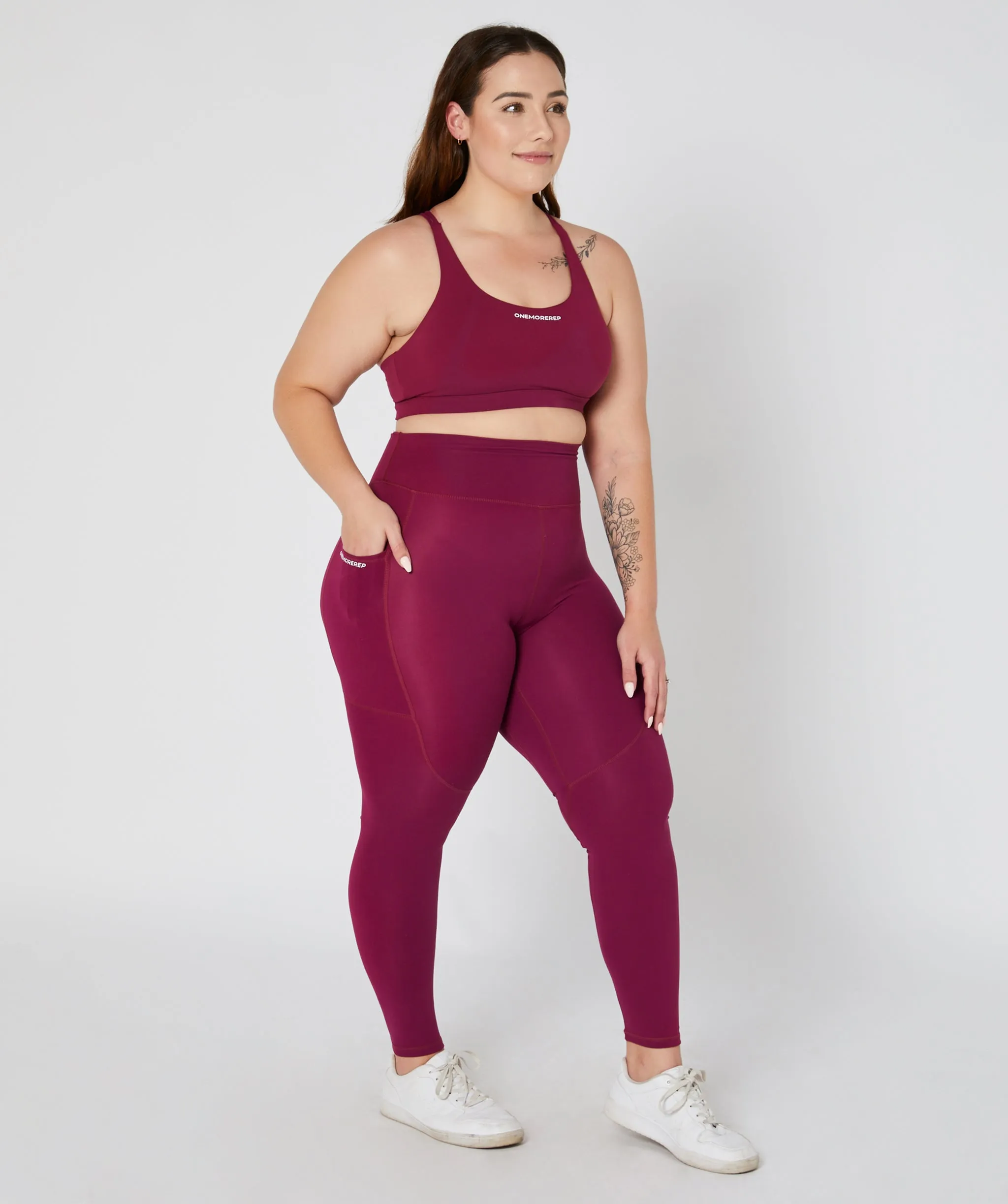 Hype Pocket Full Length Leggings Berry