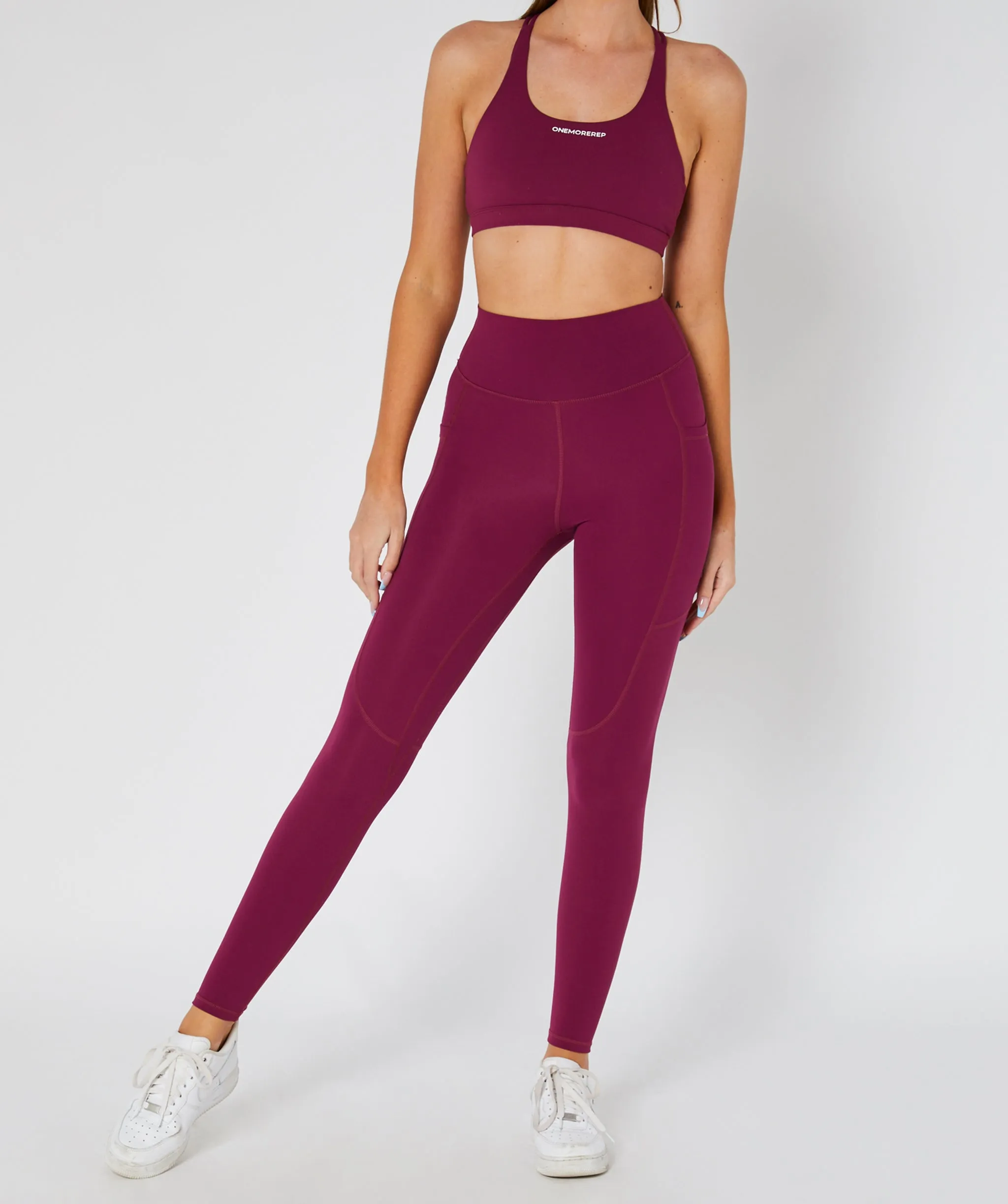 Hype Pocket Full Length Leggings Berry