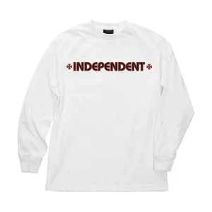 Independent Youth Bar Cross Long Sleeve T-Shirt White