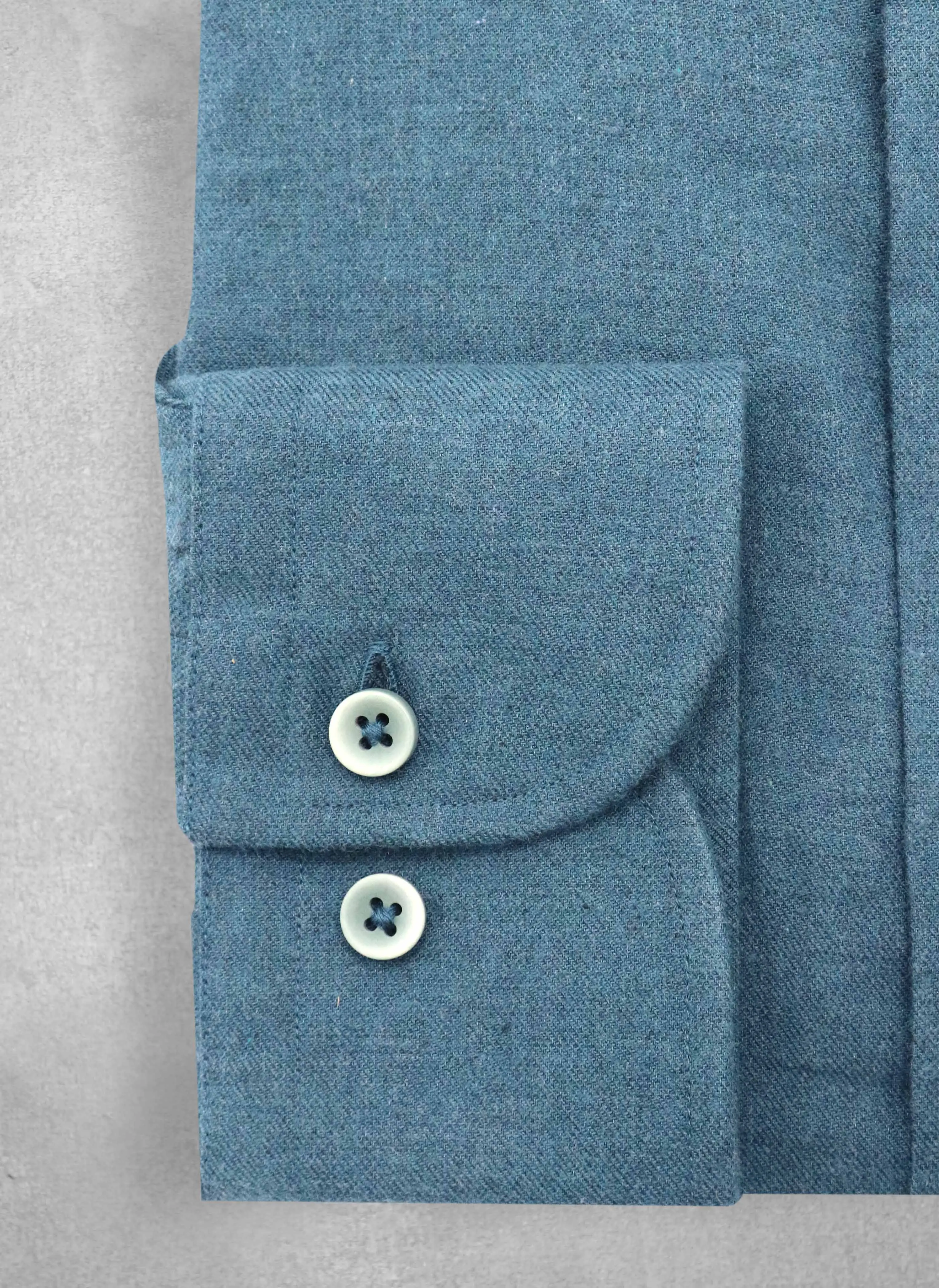 Liam in Solid Teal Cashmere Shirt