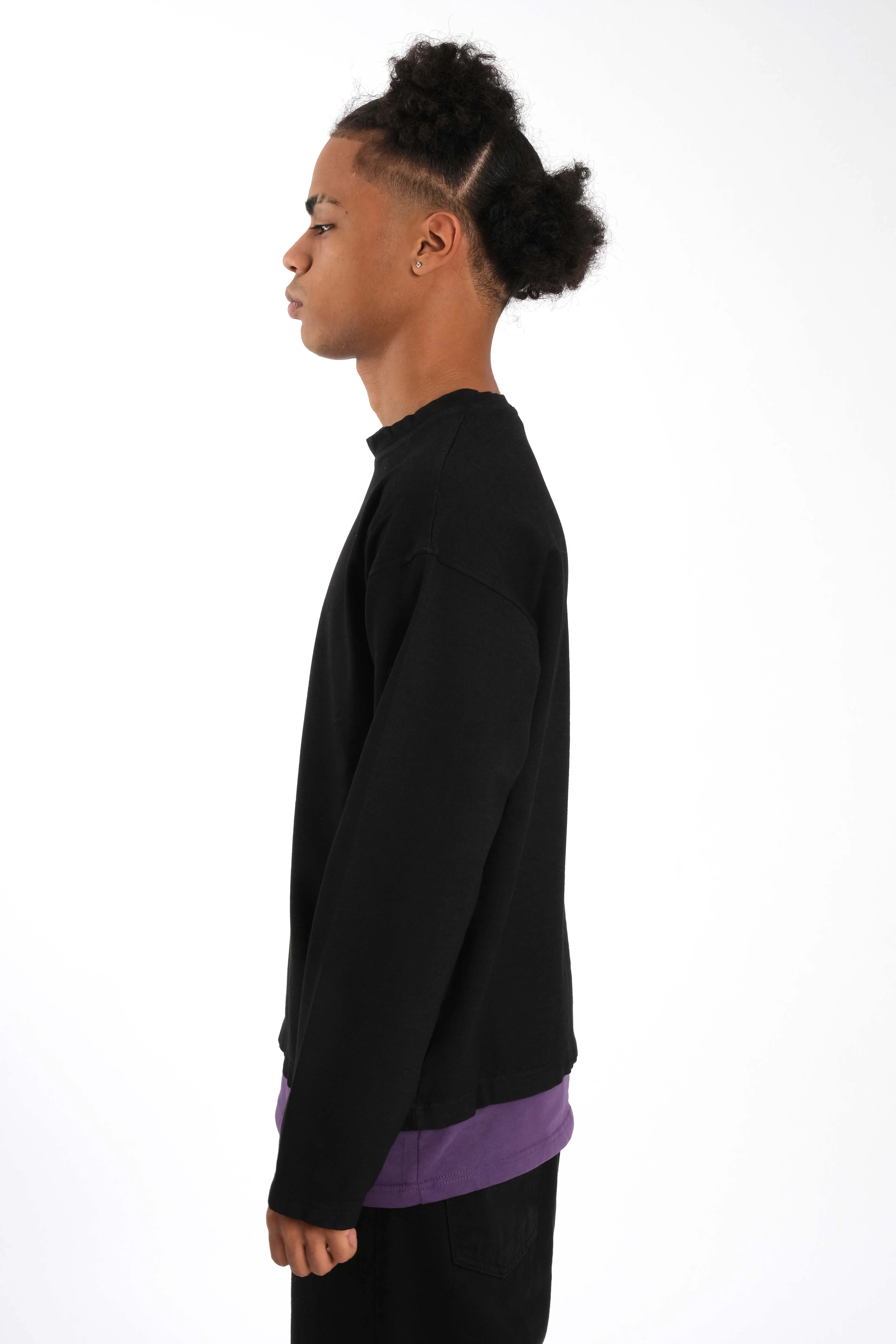 Long Sleeve Black Purple