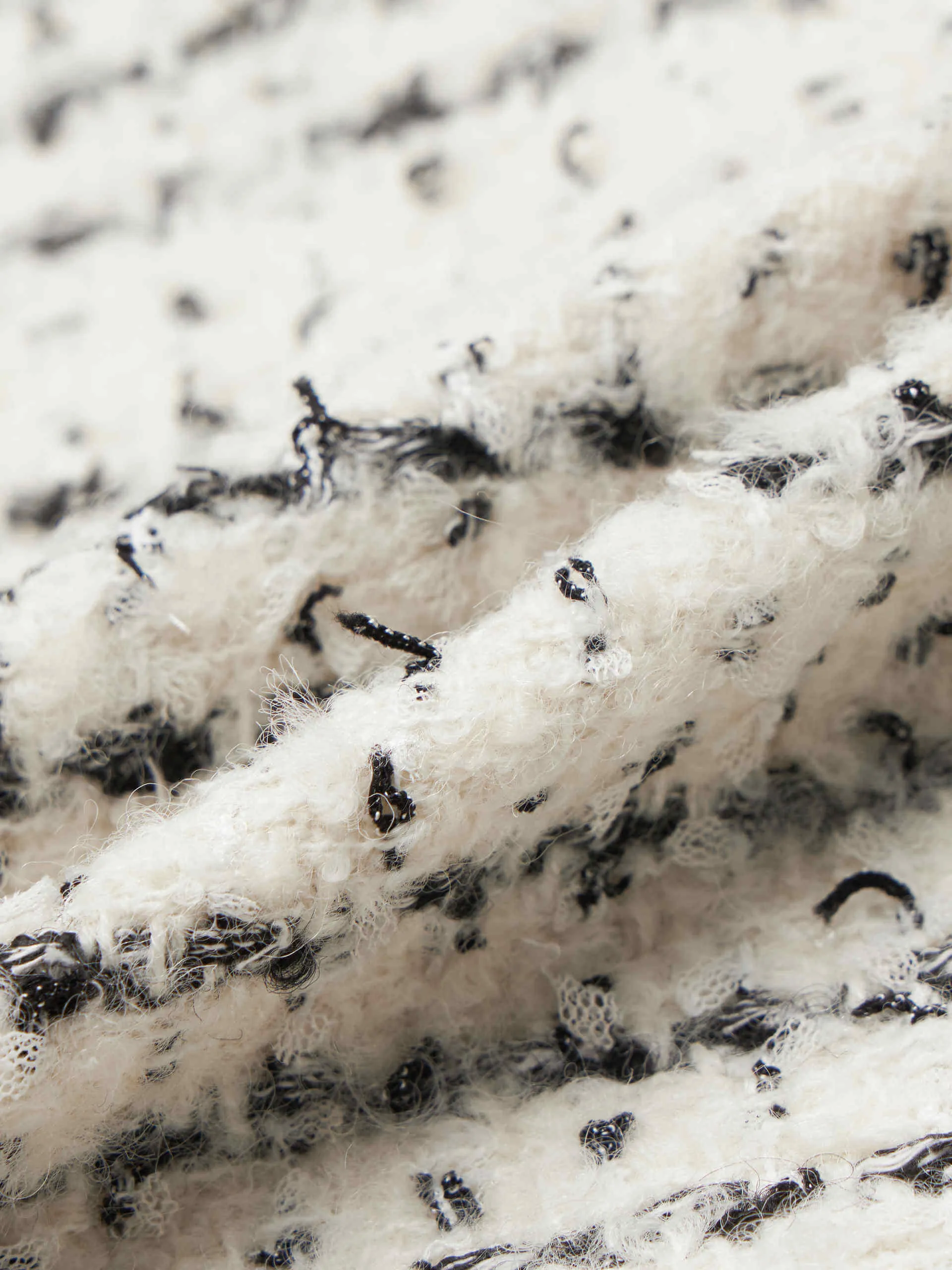 Marled Tweed Cropped Coat