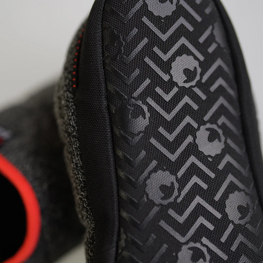 Merino Blend Travel Slippers (Black Melange)