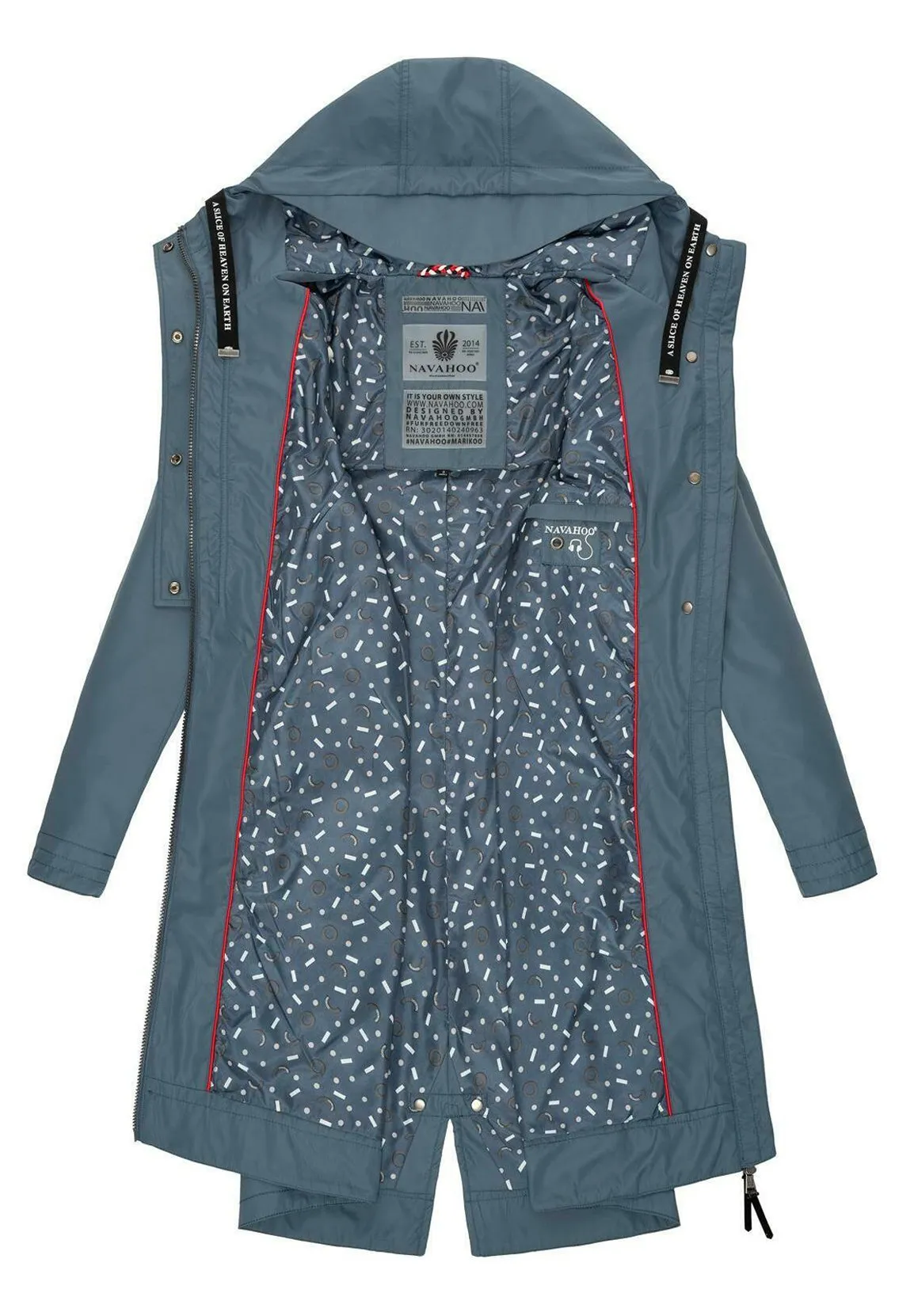Navahoo parka long, blue