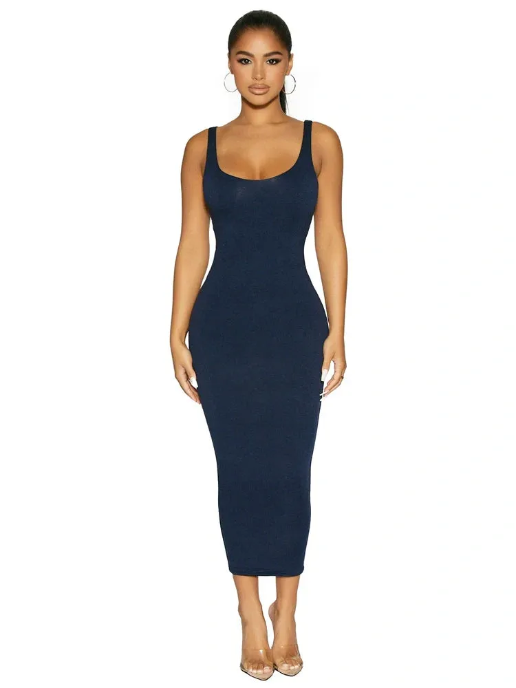 NW Sculpt Tank Midi Dress