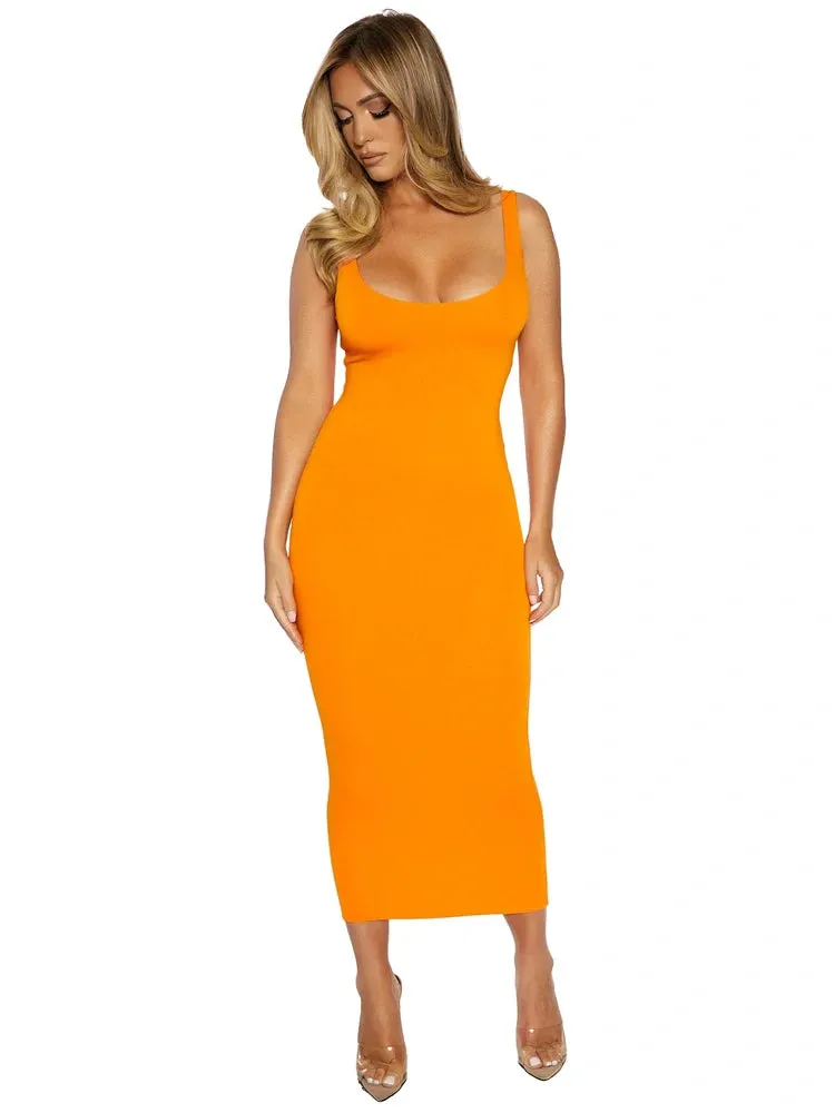 NW Sculpt Tank Midi Dress