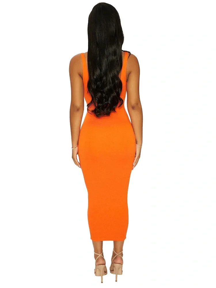 NW Sculpt Tank Midi Dress