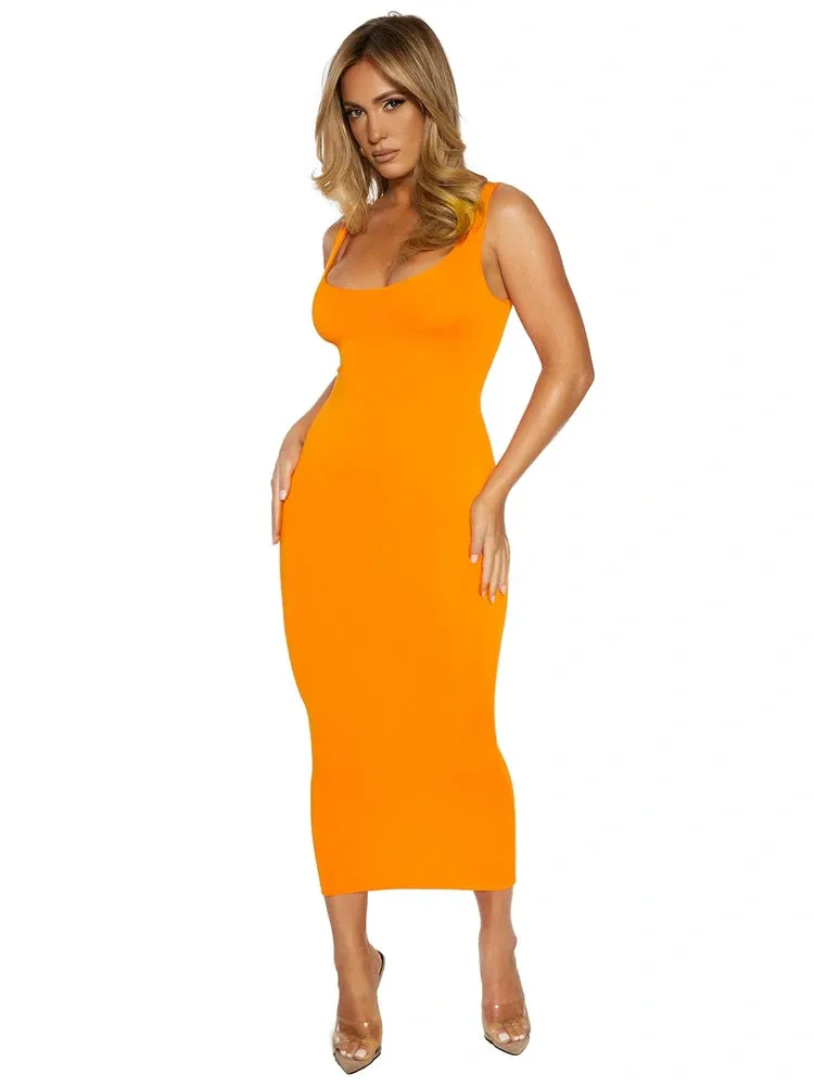 NW Sculpt Tank Midi Dress