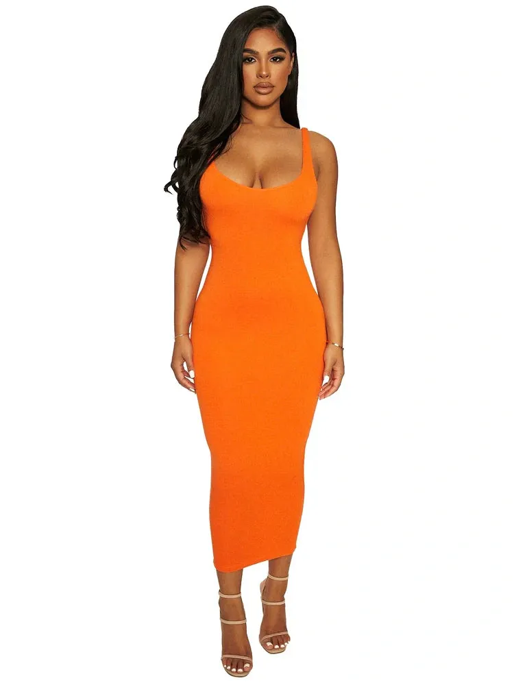 NW Sculpt Tank Midi Dress