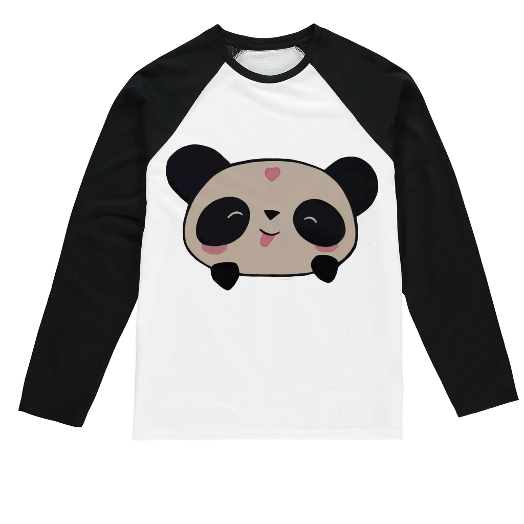 Panda Sublimation Baseball Long Sleeve T-Shirt