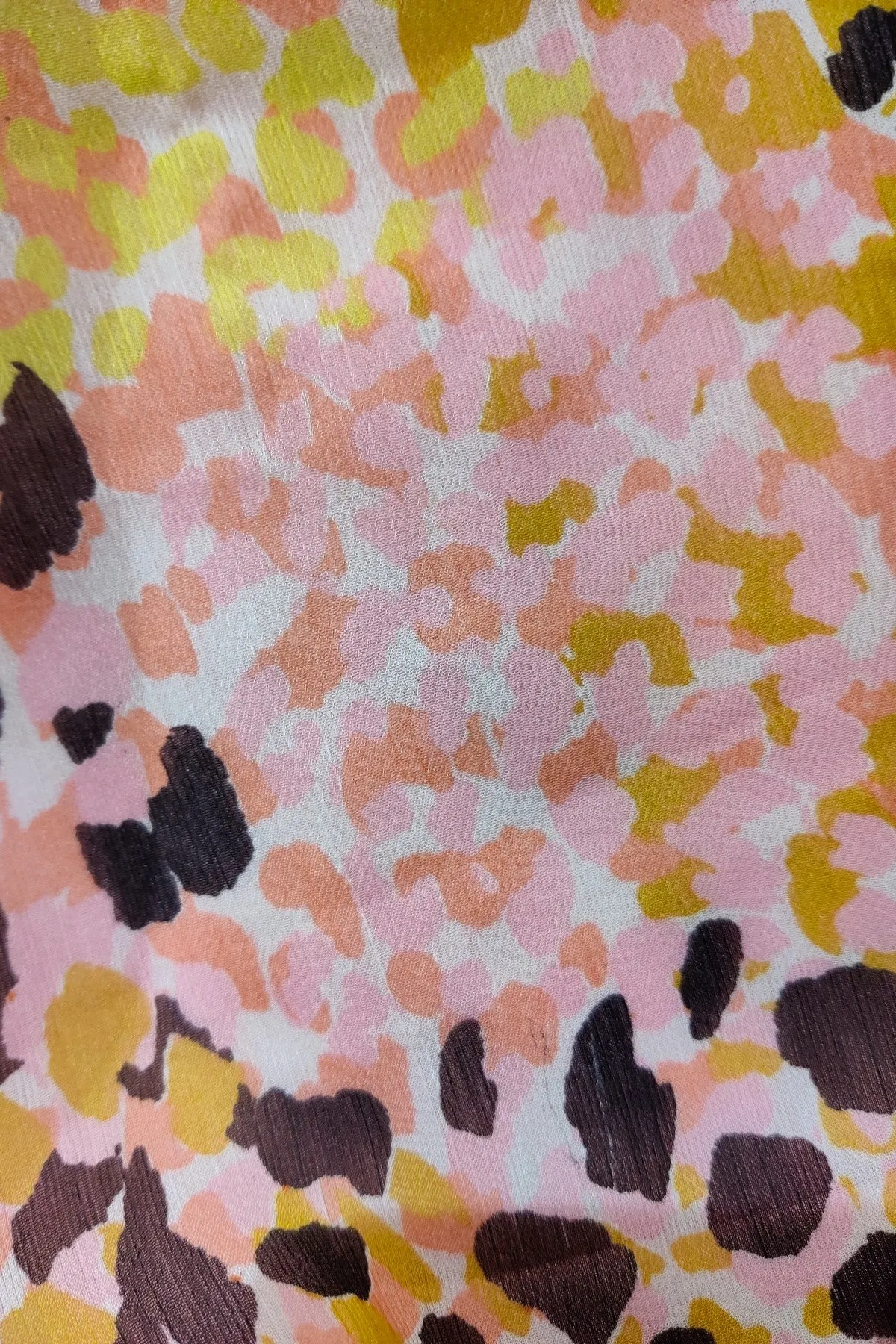 Printed Chiffon Wrap Midi Dress