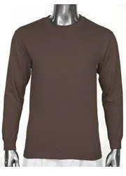 Pro Club Heavyweight Long Sleeve Brown T Shirt