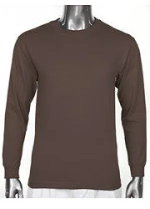 Pro Club Heavyweight Long Sleeve Brown T Shirt