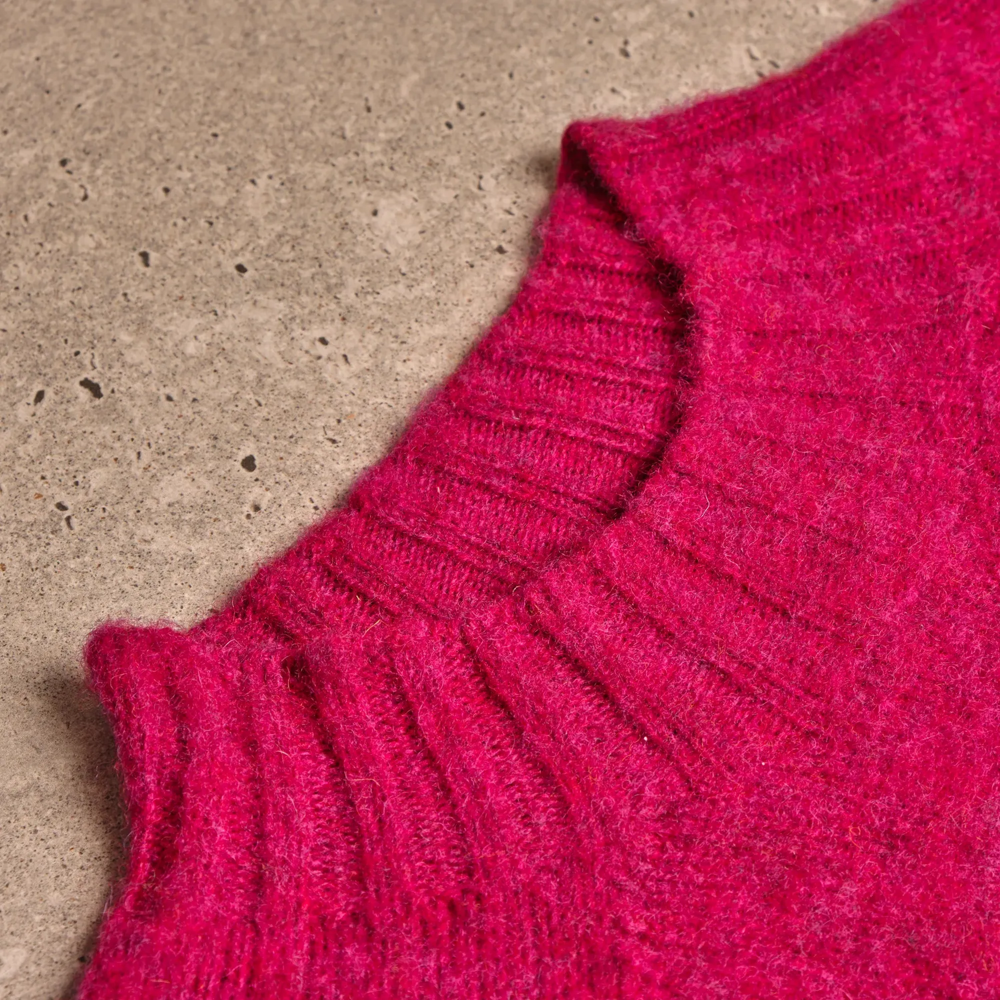 Rhubarb High Crewneck Brushed Shetland Crewneck Jumper