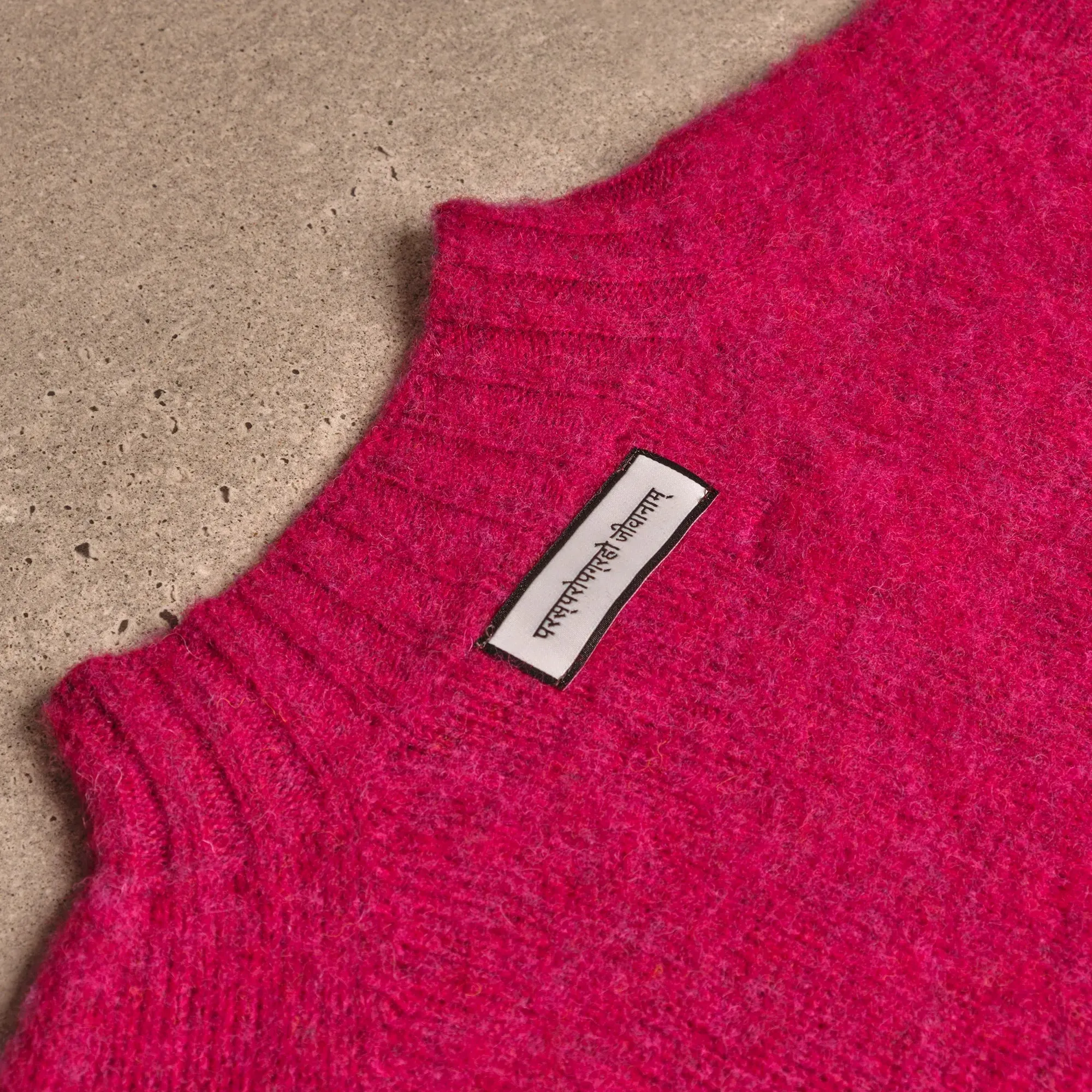 Rhubarb High Crewneck Brushed Shetland Crewneck Jumper