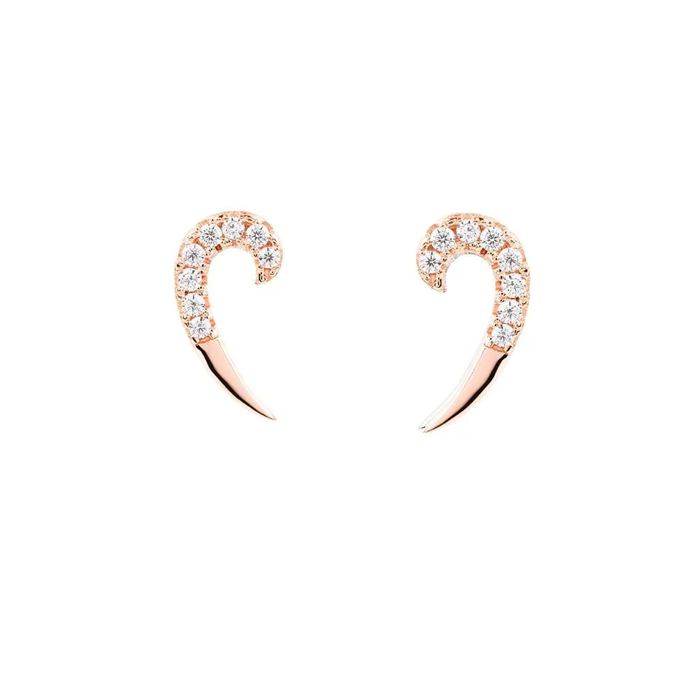 Rose Gold Spike Earrings