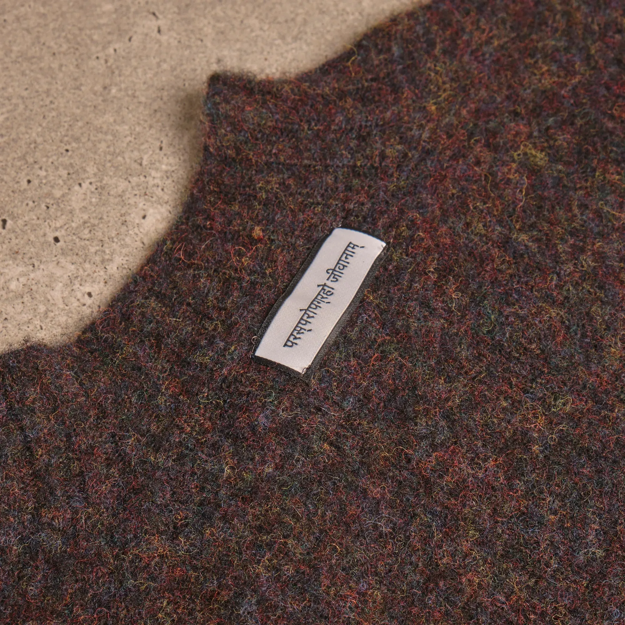 Rum Cake High Crewneck Brushed Shetland Crewneck Jumper