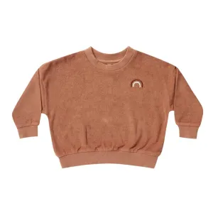 Rylee   Cru Terry Crewneck - Terracotta