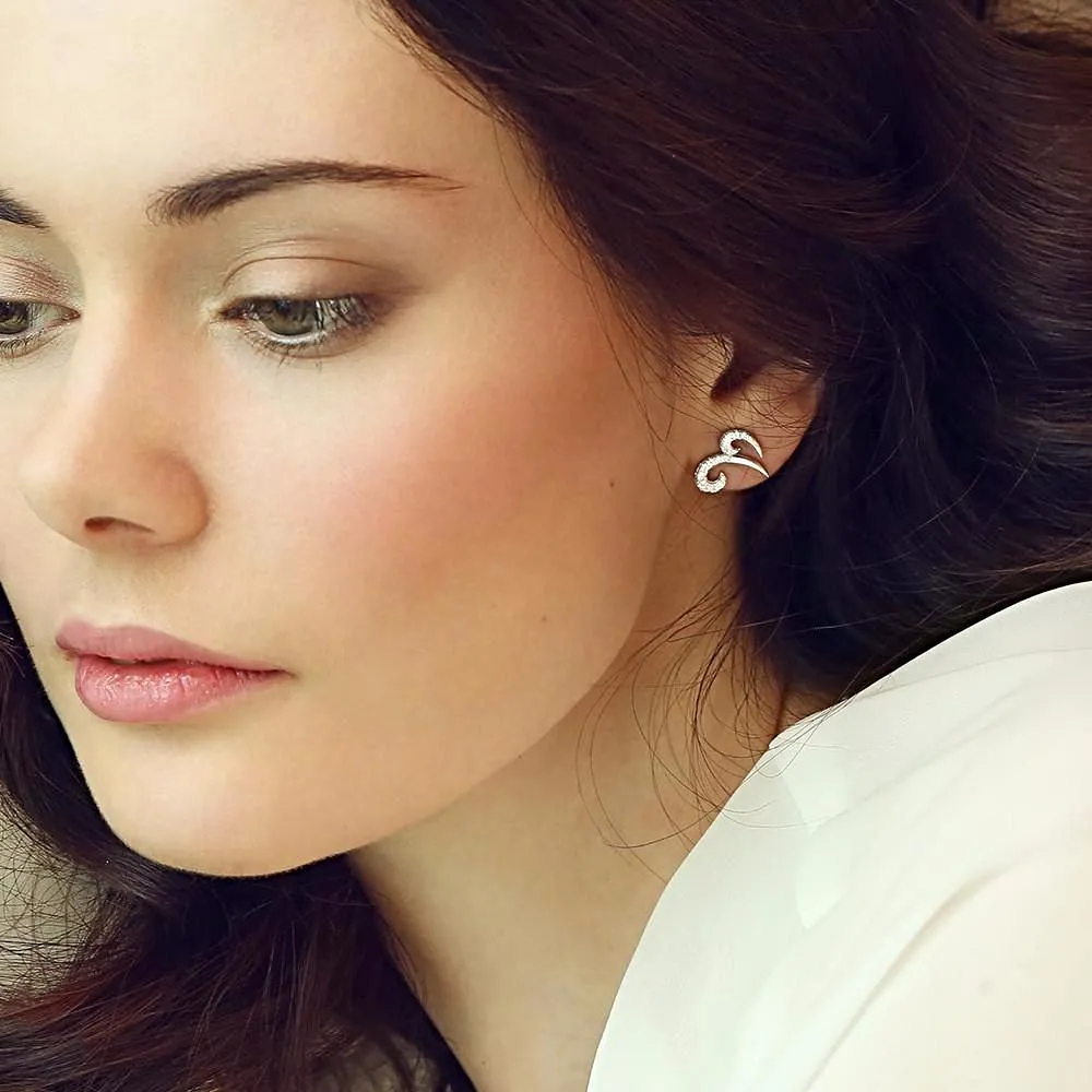 Silver Double Spike Earrings