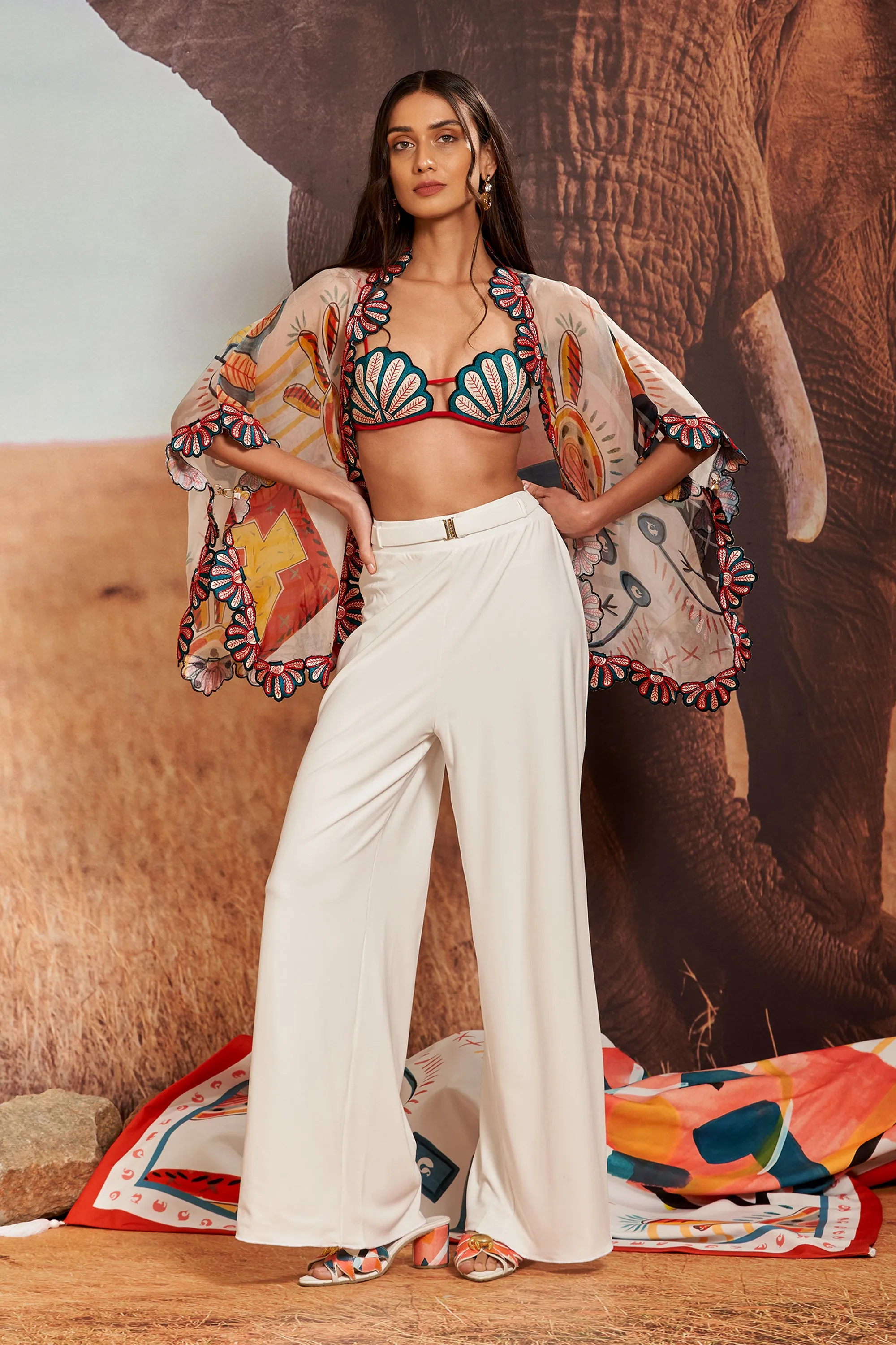 Surocco Sheer Cape with Shellace