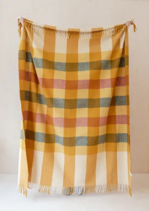 TBCo x Banjo Recycled Wool Blanket in Golden Stripe Check