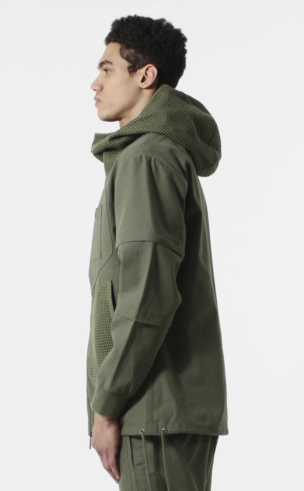Unknown Archetype Brushed Canvas Military Parka /w Removable Sleeves