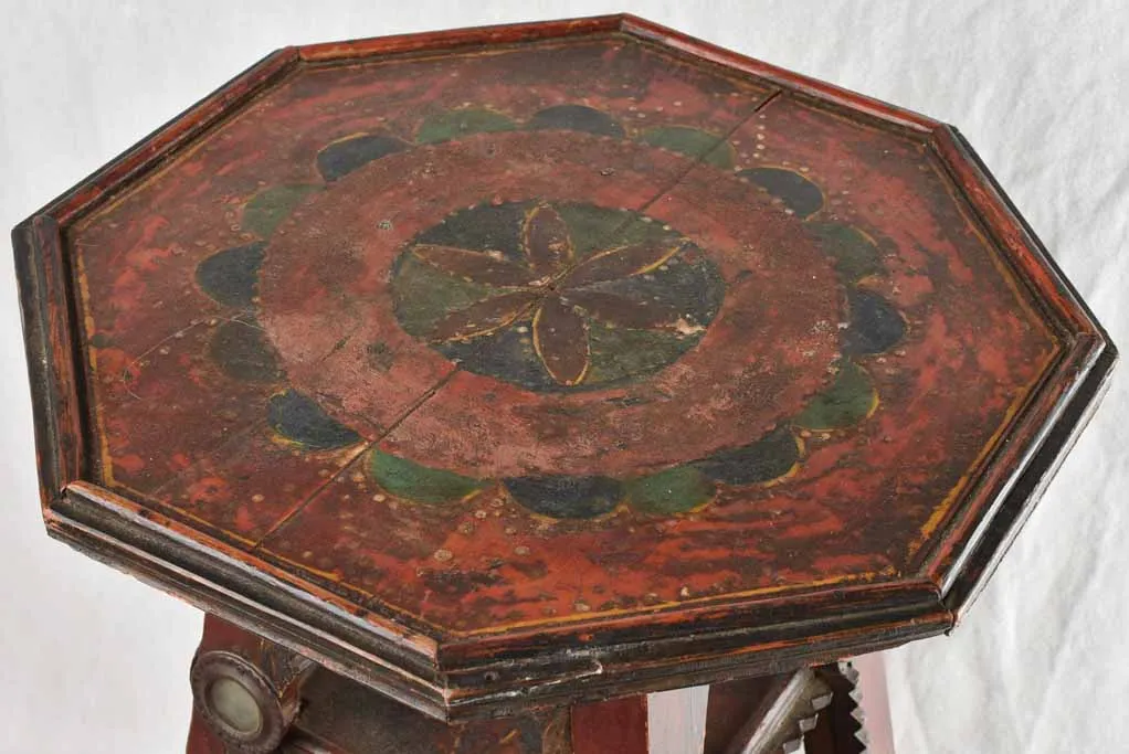 Unusual 19th century side table - octagonal - 26"