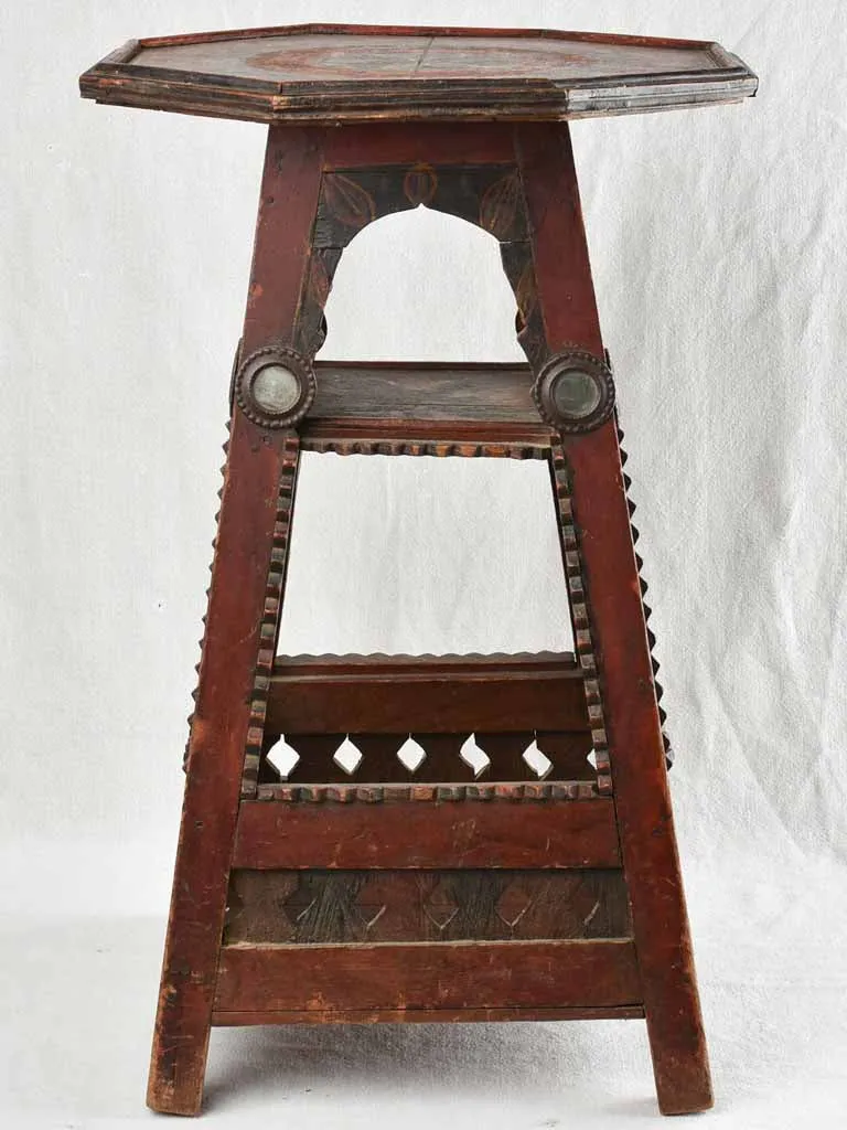 Unusual 19th century side table - octagonal - 26"
